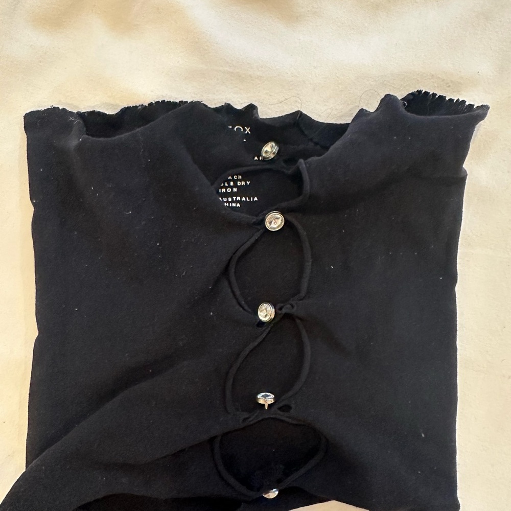Black Button-Up Top